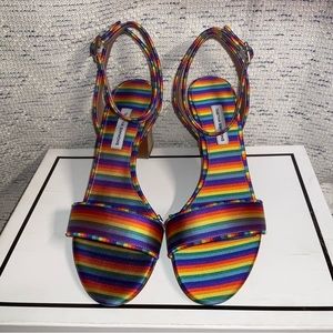 Leticia Rainbow Stripe Silk by Tabitha Simmons Size: 40